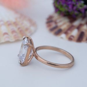 Nuevo Anillo de Plata 925 con Diamante Simulado Rectangular de Corte Esmeralda de Lujo, Biselado, Plano, 8*10, Joyería de Alto Contenido de Carbono - Product Image 2