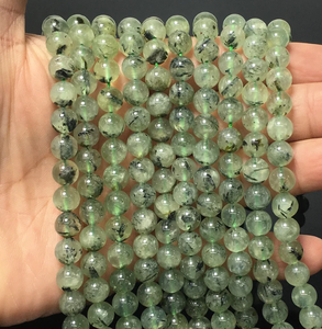Perles de pierres précieuses naturelles mélangées |   Turquoise, Jaspe, Préhnite, Quartz Clair – Perles Rondes 6mm 8mm – Vente en Gros pour Fabrication de Bijoux - Product Image 2