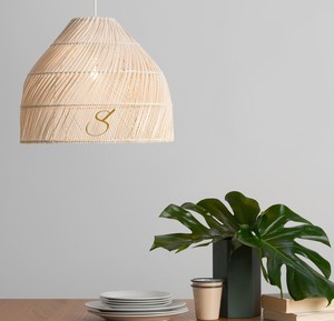Wholesale Beige Rattan Lampshade Vintage <b>Wicker</b> Basket Pendant <b>Light</b> Fixture Nordic Style Hanging <b>Ceiling</b> Lamp Shade for Cafe - Product Image 5