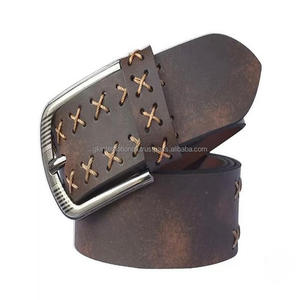 Cinturón informal de cuero genuino para hombre, cinturón de tela trenzada a mano con hilo, de lujo, de dos tonos, alta calidad - Product Image 4