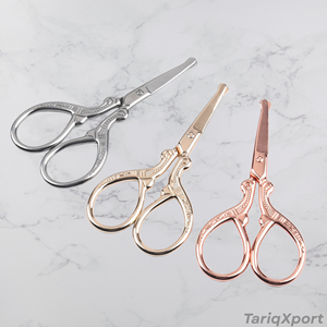 Ciseaux de tailleur vintage en acier inoxydable de haute qualité, petits, pour bricolage, broderie, couture, coupe de tissu, ciseaux à sourcils - Product Image 2