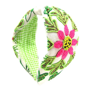 Diademas Únicas de Mardi Gras, Accesorios para el Cabello, Diademas con Cuentas, Diademas Anudadas, Diademas para Niñas, Diademas con Cuentas de Paja - Product Image 5