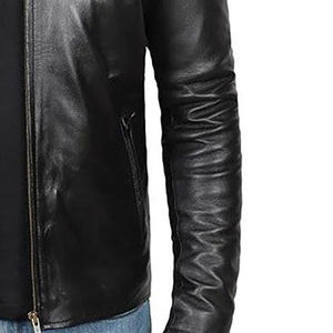 Handsome Look Adjustable Size Factory Made Men's <b>Leather</b> <b>Jacket</b> Heavyweight Customize Packing Men's <b>Leather</b> <b>jacket</b> for men - Product Image 6