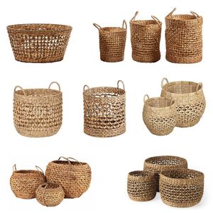 CRUX SERIES <b>Hamper</b> Baskets Seagrass Water Hyacinth Basket Pantry Organizer Layout For Laundry Room - Product Image 1