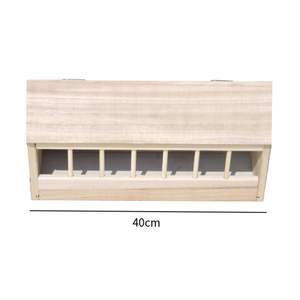 Mangeoire en bois pour pigeons, distributeur de nourriture à faible gaspillage pour volailles, poussins et oiseaux, mangeoire durable en bois pour oiseaux, fournitures pour animaux de compagnie - Product Image 4