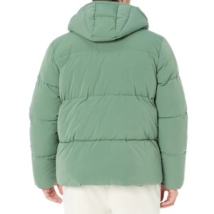 Veste matelassée à capuche verte pour homme, coupe-vent, manteau d'hiver, vêtement décontracté pour l'extérieur, rembourrage en polyester, coupe régulière - Product Image 3