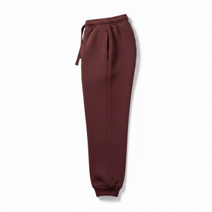 PRO ENTERPRISES Pantalon de survêtement en coton bordeaux pour homme, taille élastique, décontracté, avec poches latérales, léger, tricoté, antistatique, résistant aux acides - Product Image 3