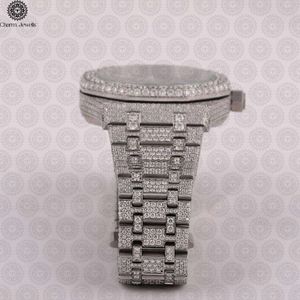 Reloj Mecánico Analógico para Hombre Charm Jewells, de Acero Inoxidable con Incrustaciones de Diamantes, Caja Poligonal de 40 mm, Esfera Hueca de Lujo, 10 - Product Image 3