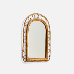 Miroir mural en rotin en forme d'arche, style bohème, miroir décoratif fait main pour chambre à coucher, salon, fabriqué au Vietnam - Product Image 3