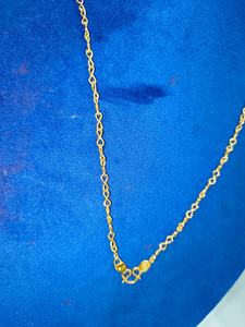 Chaîne fantaisie en or 22 carats, maillons torsadés infinis, bijou de corps pour femme, élégant pour le quotidien, classique avec fermoir sécurisé en S - Product Image 3