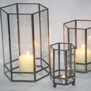 GlassCandle Holder,New Product Candle Holder Decorated Votive <b>Tea</b> <b>Light</b> Metal Candle Holder With Clear Glass Candle Jar - Product Image 1