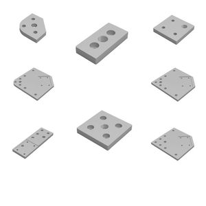 GUAN RUEI Serie 4040 M8 Aleación de Aluminio ADC12/SS41 Placa Cuadrada Plateada Perfiles de Soporte para Estructura de Máquina Marco Industrial - Product Image 1