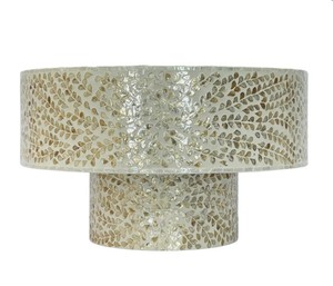 Luxury Modern Handmade Round Mother Pearl Inlay <b>Coffee</b> <b>Table</b> <b>White</b> Shell Mosaic Pedestal Living Room Hotel Use - Product Image 2