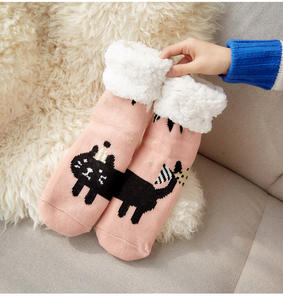 Chaussettes d'hiver décontractées unisexes personnalisées, 100% coton, séchage rapide, antibactériennes, écologiques, motif de dessin animé, pour usage professionnel et sportif - Product Image 6