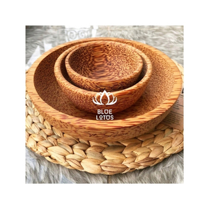 Tazón de Madera de Coco Seguro y de Calidad Confiable, Inodoro, Ideal para Servir Deliciosas Sopas y Guardar Ensaladas Frescas - Product Image 1