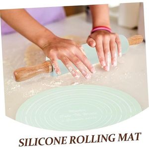 Mattarello e tappetino per pasta riutilizzabile in Silicone antiaderente Set tappetino per biscotti per pasticceria da forno - Product Image 4