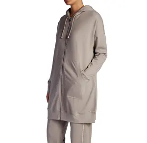Sweats à capuche pour femmes sweats à capuche personnalisés coton polaire à manches longues vêtements modestes islamique surdimensionné fermeture éclair à capuche pour les femmes - Product Image 1