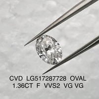Luxuriöser Mishang Labor-Gezüchteter Ovaler Diamant, IGI-Zertifiziert, Exzellenter Synthetischer CVD HPHT Loser Diamant, Farbe E, für Ringherstellung
