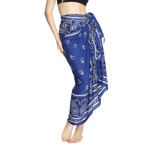 Pareo Beach Cover Up Lightweight Chiffon <b>Sarong</b> <b>Wrap</b> Swimwear Skirt for Women Vacation Resort Wear - Product Image 4