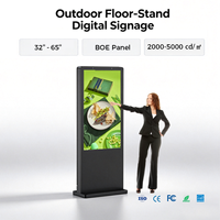 Affichage publicitaire sur pied avec partage WIFI et Bluetooth pour la publicité de rue, kiosque tactile, écran étanche IP66