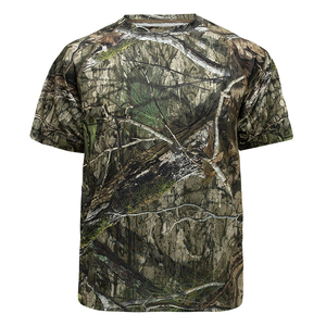T-shirt camouflage à manches courtes pour homme, coupe classique, séchage rapide, respirant, tricoté, 100% coton, col rond, style décontracté, couleurs personnalisées - Product Image 1