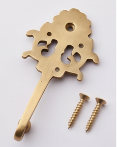 Artisanal Vintage Brass Flower Wall <b>Hook</b> Metal Decorative Single <b>Hook</b> For Clothing Storage Stylish Home Accent - Product Image 5