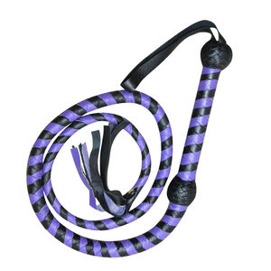 Fouet en cuir véritable fait main, robuste, avec poignée personnalisée, pour l'équitation et la chasse. - Product Image 1