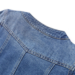 New Style Women's Regular <b>Denim</b> <b>Jacket</b> Crew Neck Long Sleeve Classic Style <b>Vintage</b> <b>Denim</b> <b>Jacket</b> For Ladies - Product Image 4