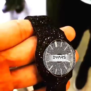 Reloj de Lujo de Acero Inoxidable con Diamantes de Moissanita y Cuarzo, Esfera de Cristal, Resistente al Agua 10m, Ideal para Fiestas - Product Image 2