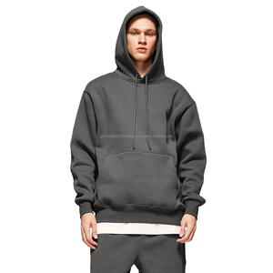 Sudaderas con capucha personalizadas al por mayor de alta calidad en blanco 350G Sudadera con capucha de color sólido pesado para hombres Sudadera con capucha minimalista para Unisex - Product Image 1