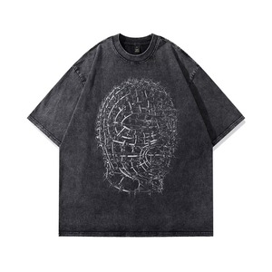 Camiseta Vintage Personalizada al por Mayor, Camiseta con Estampado DTG, Camiseta Oversize Harajuku para Hombre, Camiseta de Algodón para Parejas, Ropa Urbana Y2K para Hombre - Product Image 4