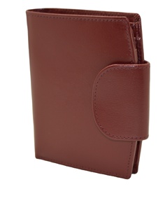 Cartera de Cuero Genuino de Lujo para Mujer con Bloqueo RFID, Tarjetero Multifuncional, Cierre de Lazo Corto, Monedero para Dama - Product Image 1
