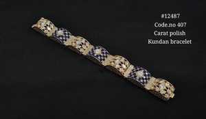 Bracelet Kundan 12487 en laiton avec pierres époxy, bijoux ethniques tendance pour femmes, idéal pour les mariages - Product Image 4