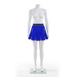 Ensembles de danse pour filles de 6 à 16 ans, haut court imprimé avec jupe plissée, 2 pièces, uniformes de cheerleading avec boules de fleurs, 100% polyester - Product Image 3