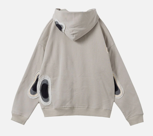 Sweat à capuche patchwork personnalisé d'un fabricant d'antiquités de qualité supérieure Sweats à capuche surdimensionnés pour hommes - Product Image 2