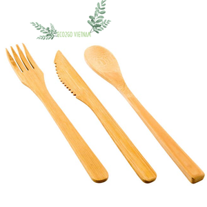 Ensemble de couverts à manche en bambou éco-conscient Eco2go du Vietnam-Expérience culinaire durable - Product Image 4