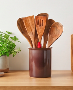 <b>Wooden</b> Flatware <b>Set</b> With Checkered Handles Minimalist Design Reusable <b>Kitchen</b> Utensils For Camping Use Hotel And Wedding - Product Image 3