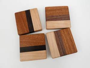 Posavasos Decorativos de Madera con Diseño de Flores de Lavanda Blancas, Juego de 4 Piezas, Vajilla para el Hogar y la Cocina, Venta al por Mayor - Product Image 6