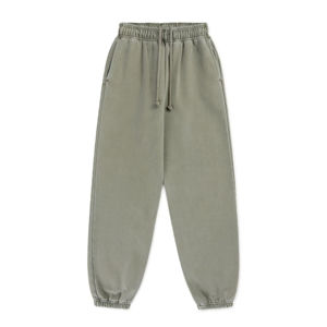 Pantalones Deportivos Personalizados para Hombre, Holgados, de Color Sólido, Corte Recto, Estilo Jogger, con Logotipo Estampado en Relieve - Product Image 1