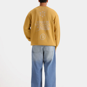 Le sweat-shirt ultime en coton biologique épais 500 GSM, coupe ample, couleur blanc cassé - Product Image 4