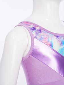 Conjuntos Deportivos para Niñas de 6 a 16 Años, Top Corto Metálico con Pantalones Cortos para Yoga, Gimnasia, Baile Latino, Trajes de Baile de Salón - Product Image 3