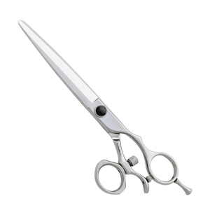 High Quality Ergonomic Swivel Thumb Hair Cutting <b>Shears</b> Silver Professional Barber Salon Scissors Razor Sharp Edge - Product Image 2
