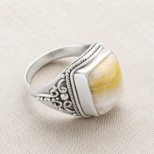 Pure 925 Sterling <b>Silver</b> Banded Agate Statement <b>Ring</b> Handmade Vintage Boho Gemstone <b>Ring</b> Women Jewelry Gift for her Unisex <b>Men</b> - Product Image 6
