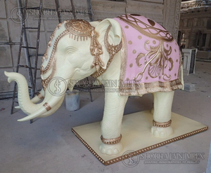 Hermoso Elefante Tradicional de Fibra, Diseño Profesional, Moderno, Clásico y Sencillo para Decoración de Bodas, Eventos y Templos - Product Image 6