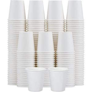 Set di 300 Mini Bicchieri di Carta Bianchi da 5 oz, Piccoli Bicchieri Usa e Getta per Bagno e Supermercato, Bicchieri da 5 Once per Feste di Compleanno - Product Image 1