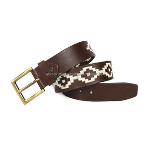 Custom Original <b>Leather</b> Horse Riding Equestrian <b>Leather</b> Sport <b>Belt</b> Argentinian Embroidery Polo <b>Leather</b> <b>Belt</b> for <b>Men</b> and Women - Product Image 4