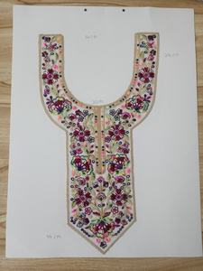 Designer Embroidered <b>Sew</b>-<b>On</b> Sequins Neck Collar <b>Patch</b> for Women's Wear - Product Image 2