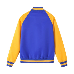 เสื้อแจ็คเก็ตบอมเบอร์ Sigma Gamma Rho สไตล์วาร์ซิตี้ แบบซิป แจ็คเก็ตลำลองสำหรับออกกำลังกาย คอเสื้อและปลายแขนเสื้อแบบริบ ปักลายตามสั่ง OEM - Product Image 2