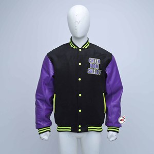 Premium Quality Varsity <b>Jacket</b> Customized Color Genuine Leather Stand Embroidered Logo Front Casual Winter Wear <b>Mens</b> - Product Image 1