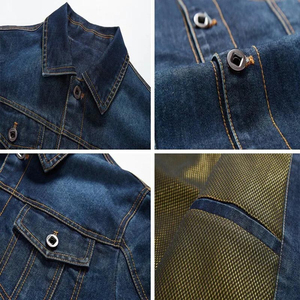 Fabricants de vêtements OEM, veste en jean décontractée vintage en coton lavé de haute qualité, sur mesure, pour hommes - Product Image 3